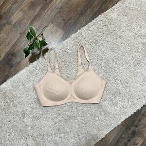 Honey Love Size Large Beige Wireless Crossover Bra